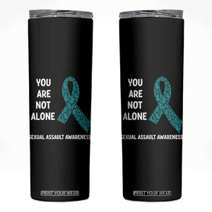 Sexual Assault Awareness Skinny Tumbler You Are Not Alone TS14 Black Print Your Wear
