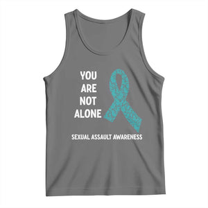 Sexual Assault Awareness Tank Top You Are Not Alone TS14 Black Heather Print Your Wear