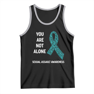 Sexual Assault Awareness Tank Top You Are Not Alone TS14 Black Athletic Heather Print Your Wear