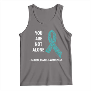 Sexual Assault Awareness Tank Top You Are Not Alone TS14 Deep Heather Print Your Wear