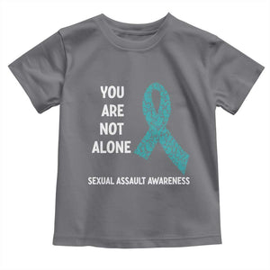 Sexual Assault Awareness Toddler T Shirt You Are Not Alone TS14 Charcoal Print Your Wear