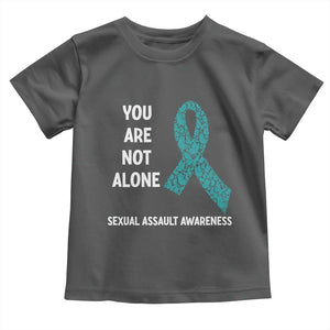 Sexual Assault Awareness Toddler T Shirt You Are Not Alone TS14 Dark Heather Print Your Wear