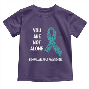 Sexual Assault Awareness Toddler T Shirt You Are Not Alone TS14 Purple Print Your Wear
