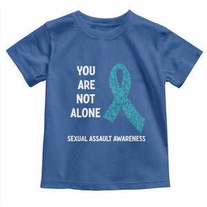 Sexual Assault Awareness Toddler T Shirt You Are Not Alone TS14 Royal Blue Print Your Wear