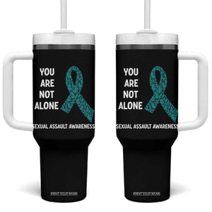 Sexual Assault Awareness Tumbler With Handle You Are Not Alone TS14 One Size: 40 oz Black Print Your Wear