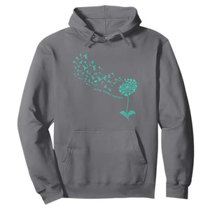 Sexual Assault Awareness Hoodie Teal Dandelion Ribbons TS14 Charcoal Print Your Wear