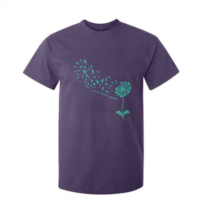 Sexual Assault Awareness T Shirt For Kid Teal Dandelion Ribbons TS14 Purple Print Your Wear
