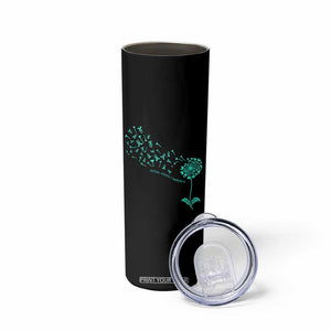 Sexual Assault Awareness Skinny Tumbler Teal Dandelion Ribbons TS14 Print Your Wear
