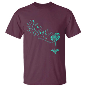 Sexual Assault Awareness T Shirt Teal Dandelion Ribbons TS14 Maroon Print Your Wear