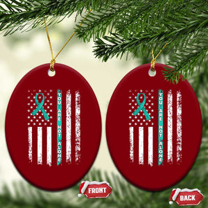 Sexual Assault Awareness Ceramic Ornament You Are Not Alone Ribbon Flag TS14 Print Your Wear