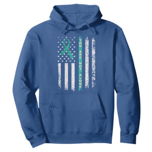 Sexual Assault Awareness Hoodie You Are Not Alone Ribbon Flag TS14 Royal Blue Print Your Wear