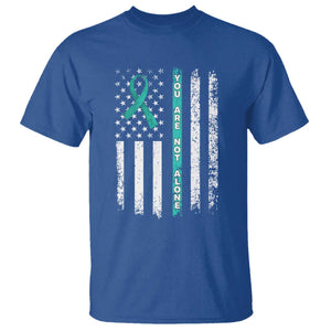 Sexual Assault Awareness T Shirt You Are Not Alone Ribbon Flag TS14 Royal Blue Print Your Wear