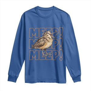 Woodcock Meep Long Sleeve Shirt Funny Nature Lover TS14 Royal Blue Print Your Wear