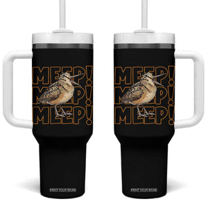 Woodcock Meep Tumbler With Handle Funny Nature Lover TS14 One Size: 40 oz Black Print Your Wear