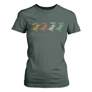 Meep Woodcock T Shirt For Women Retro Timberdoodle Wildlife TS14 Dark Forest Green Print Your Wear