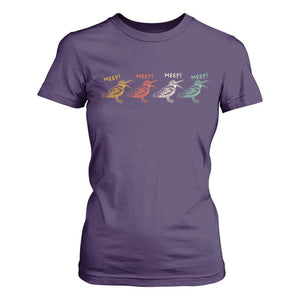 Meep Woodcock T Shirt For Women Retro Timberdoodle Wildlife TS14 Purple Print Your Wear