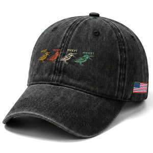 Meep Woodcock Washed Cotton Baseball Cap Retro Timberdoodle Wildlife TS14 Print Your Wear
