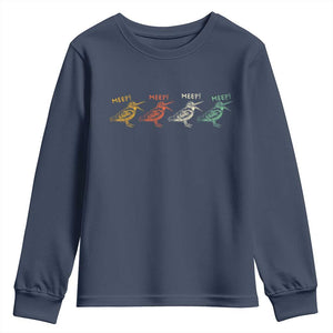 Meep Woodcock Youth Sweatshirt Retro Timberdoodle Wildlife TS14 Navy Print Your Wear