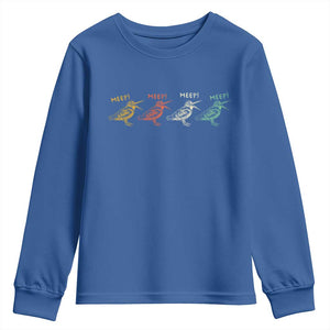 Meep Woodcock Youth Sweatshirt Retro Timberdoodle Wildlife TS14 Royal Blue Print Your Wear