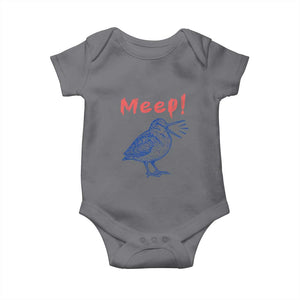 Meep Woodcock Baby Onesie Cute Bird Meme TS14 Charcoal Print Your Wear