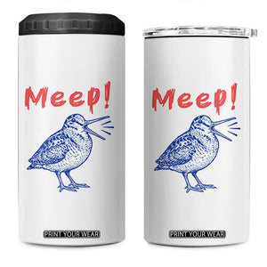 Meep Woodcock 4 in 1 Can Cooler Tumbler Cute Bird Meme TS14 One Size: 16 oz White Print Your Wear