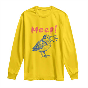 Meep Woodcock Long Sleeve Shirt Cute Bird Meme TS14 Daisy Print Your Wear