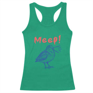 Meep Woodcock Racerback Tank Top Cute Bird Meme TS14 Irish Green Print Your Wear