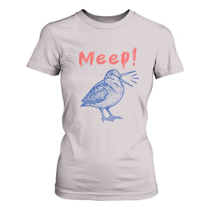 Meep Woodcock T Shirt For Women Cute Bird Meme TS14 Ice Gray Print Your Wear