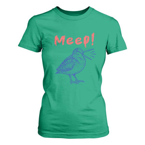 Meep Woodcock T Shirt For Women Cute Bird Meme TS14 Irish Green Print Your Wear
