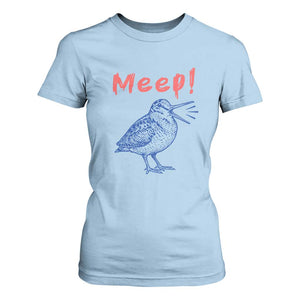 Meep Woodcock T Shirt For Women Cute Bird Meme TS14 Light Blue Print Your Wear