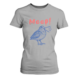 Meep Woodcock T Shirt For Women Cute Bird Meme TS14 Sport Gray Print Your Wear