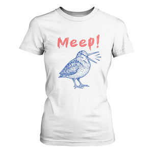 Meep Woodcock T Shirt For Women Cute Bird Meme TS14 White Print Your Wear