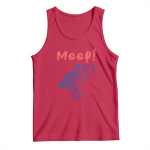 Meep Woodcock Tank Top Cute Bird Meme TS14 Red Print Your Wear