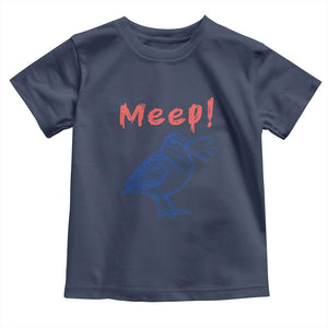 Meep Woodcock Toddler T Shirt Cute Bird Meme TS14 Navy Print Your Wear