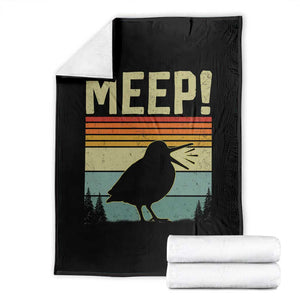 Meep Woodcock Throw Blanket Funny Nature Lover TS14 Black Print Your Wear