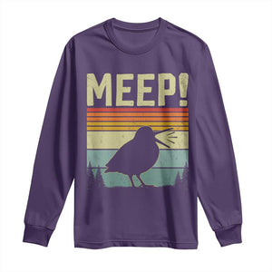 Meep Woodcock Long Sleeve Shirt Funny Nature Lover TS14 Purple Print Your Wear
