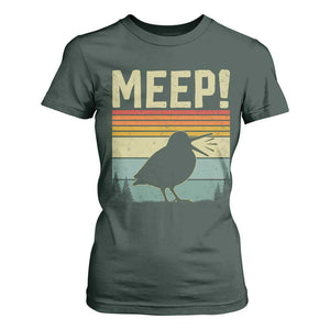 Meep Woodcock T Shirt For Women Funny Nature Lover TS14 Dark Forest Green Print Your Wear