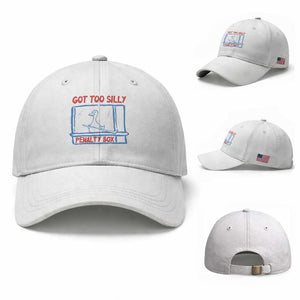 Hockey Got Too Silly Penalty Box Baseball Cap Silly Goose Meme TS14 Baseball Cap Universal Fit White Print Your Wear