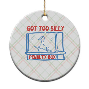 Hockey Got Too Silly Penalty Box Ceramic Ornament Silly Goose Meme TS14 1pc Christmas Plaid Print Your Wear