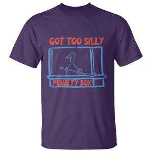 Hockey Got Too Silly Penalty Box T Shirt Silly Goose Meme TS14 Purple Print Your Wear