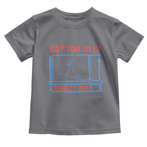 Hockey Got Too Silly Penalty Box Toddler T Shirt Silly Goose Meme TS14 Charcoal Print Your Wear
