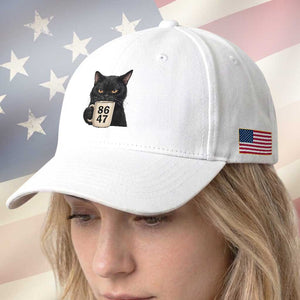 8647 Impeach Trump Baseball Cap Funny Black Cat Anti FDT Political TS14 Print Your Wear