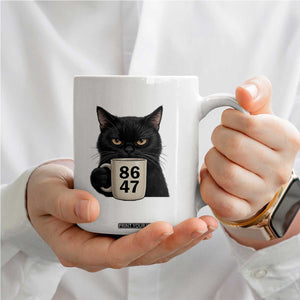 8647 Impeach Trump Coffee Mug Funny Black Cat Anti FDT Political TS14 Print Your Wear