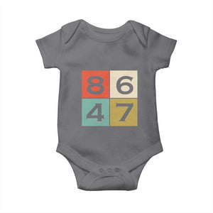 Retro Vintage 8647 Baby Onesie Classic Vintage 80s Style TS14 Charcoal Print Your Wear