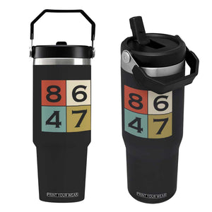 Retro Vintage 8647 Flip Straw Tumbler Classic Vintage 80s Style TS14 One Size: 30 oz Black Print Your Wear