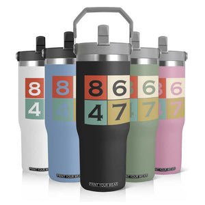 Retro Vintage 8647 Flip Straw Tumbler Classic Vintage 80s Style TS14 Print Your Wear