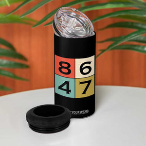 Retro Vintage 8647 4 in 1 Can Cooler Tumbler Classic Vintage 80s Style TS14 Print Your Wear