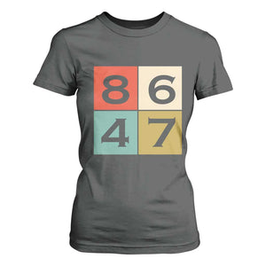 Retro Vintage 8647 T Shirt For Women Classic Vintage 80s Style TS14 Dark Heather Print Your Wear