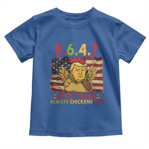 Funny 8647 Toddler T Shirt Taco Trump Always Chickens Out TS14 Royal Blue Print Your Wear