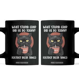 8647 Impeach Trump Coffee Mug Funny Black Cat Sarcastic Political TS14 Black Print Your Wear